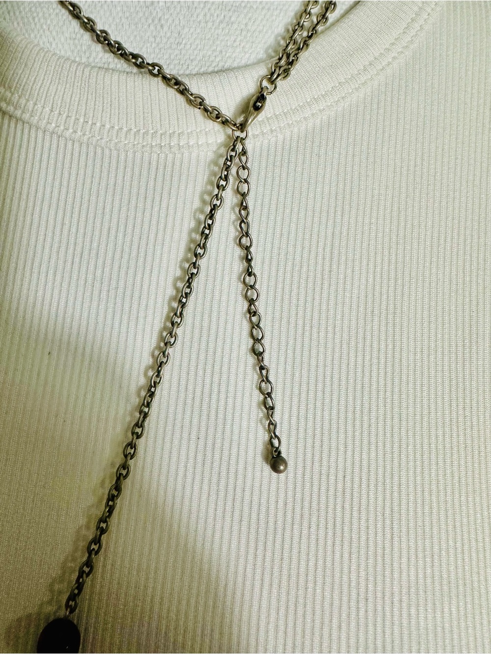 NWOT Boho Layered Coin Charm Beaded Long Statement Necklace 16-19” - Picture 2 of 2